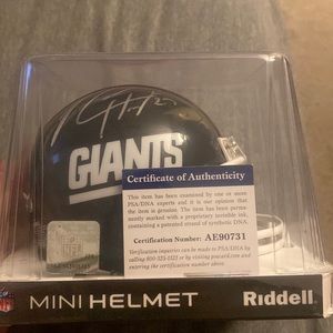 Rodney Hampton Giants Signed Mini Helmet